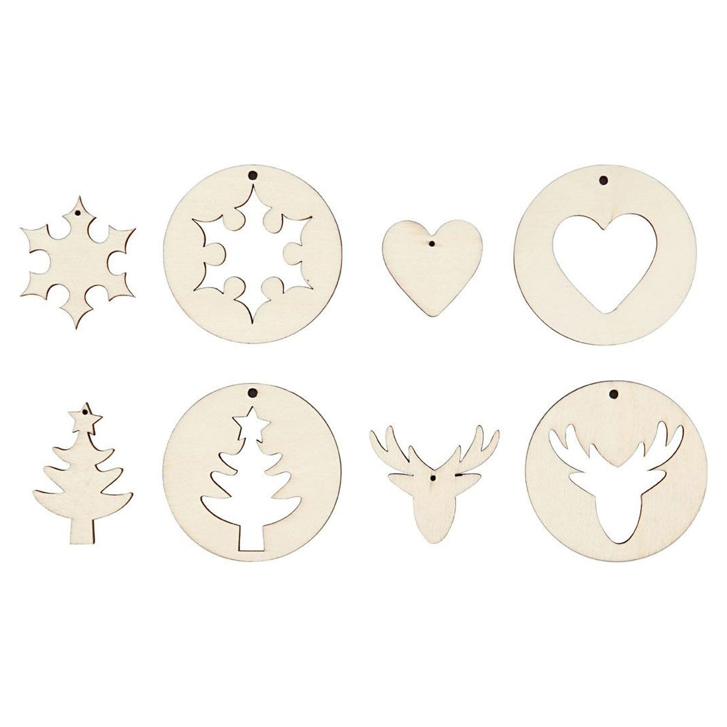 Creativ company https: www.cchobby.nl 2-in-1-hangende-decoraties-d-7-cm-gatgrootte-3-mm-dikte-4-mm-8-stuk-1-doos