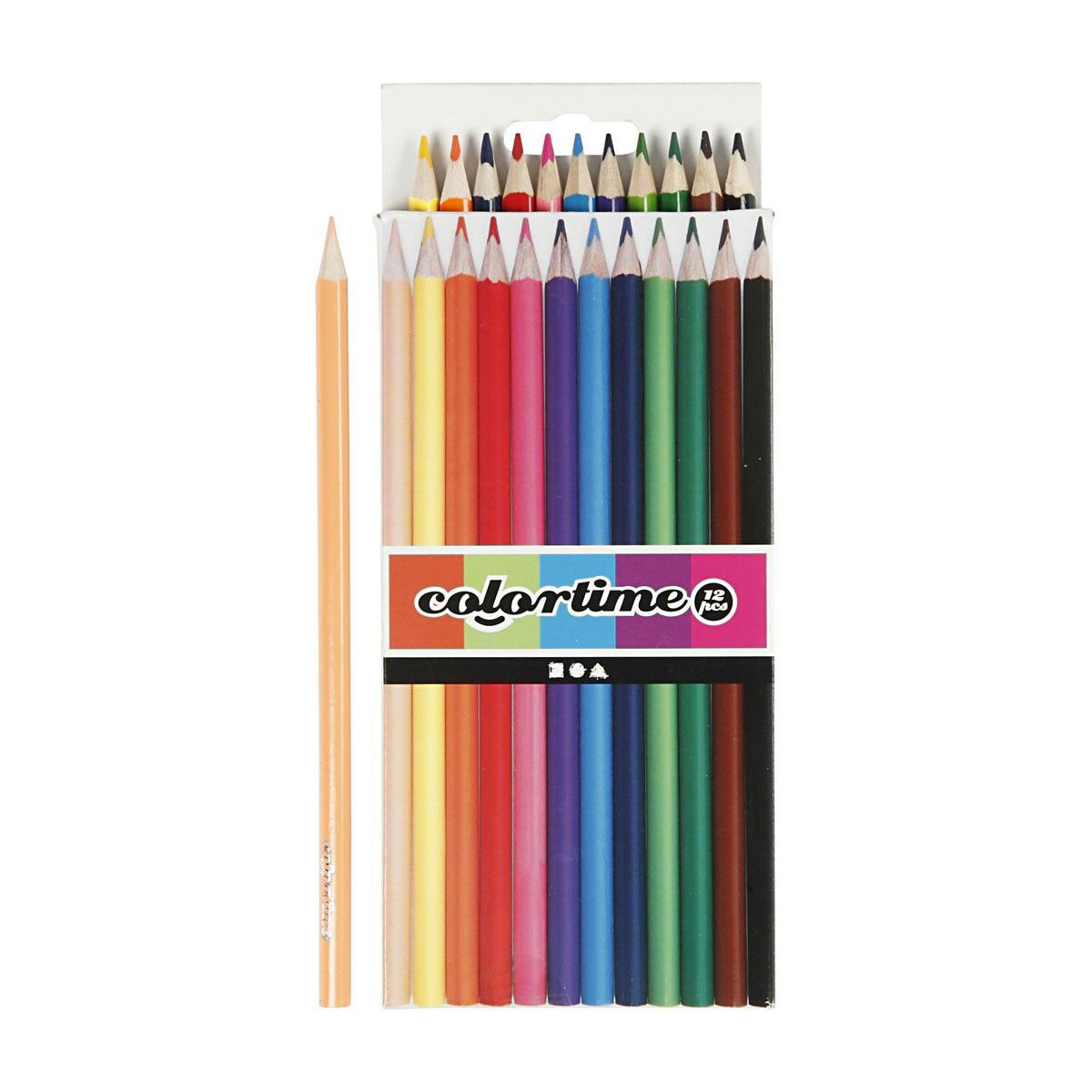 Creativ company https: www.cchobby.nl colortime-kleurpotloden-l-17-45-cm-vulling-3-mm-diverse-kleuren-12-stuk-1-doos