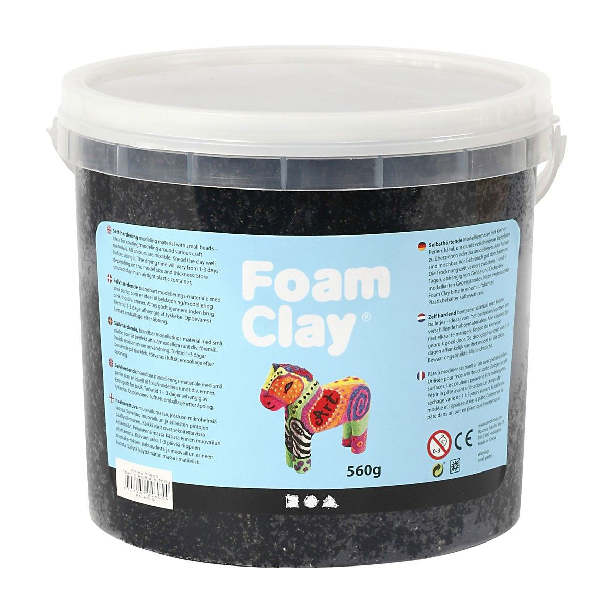 Schuimklei - zwart, 560gr.