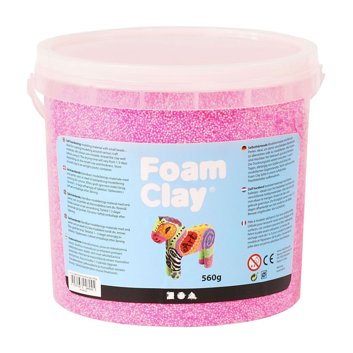 Foam clay - neon roze, 560gr.