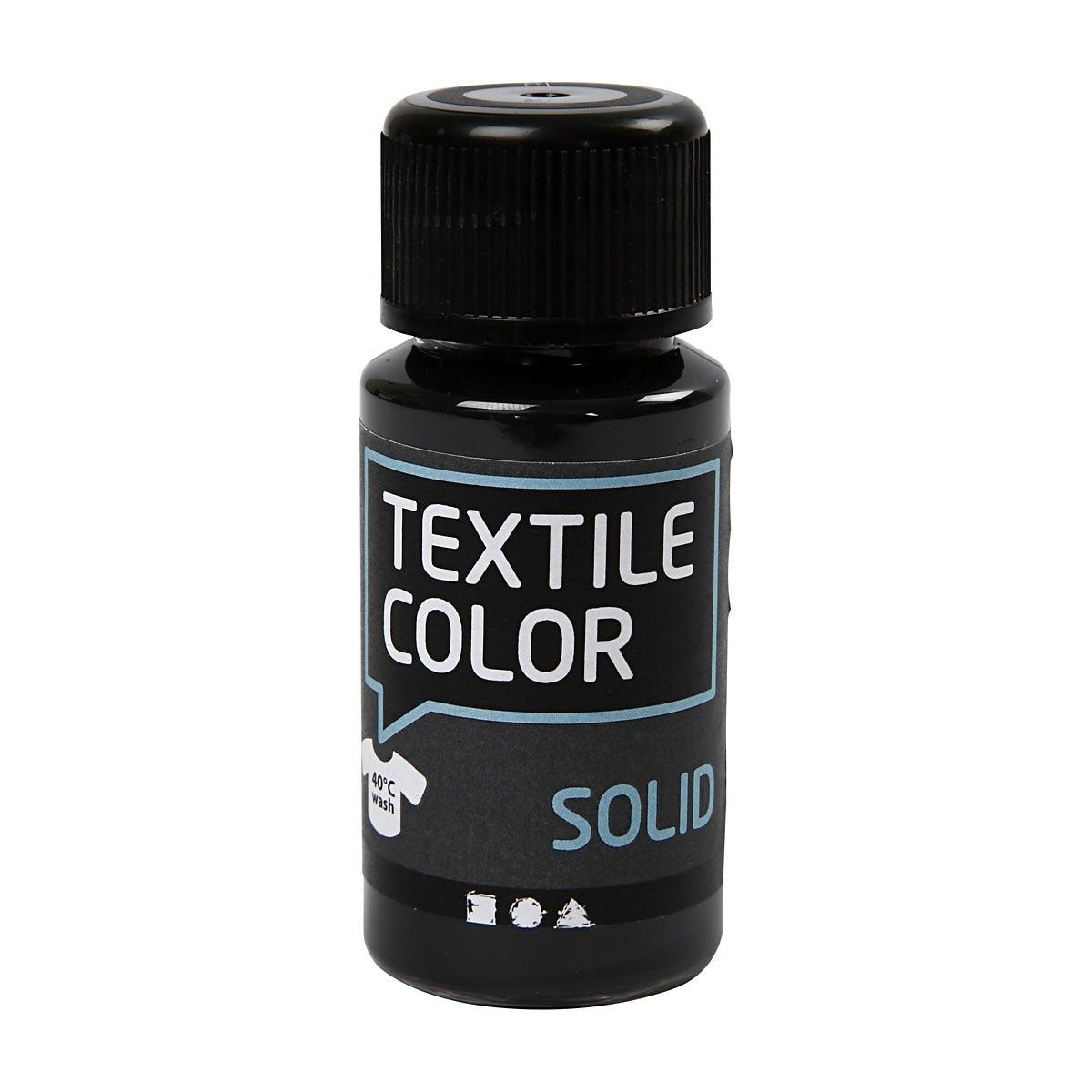 Creativ company dekkende textielverf - zwart, 50ml