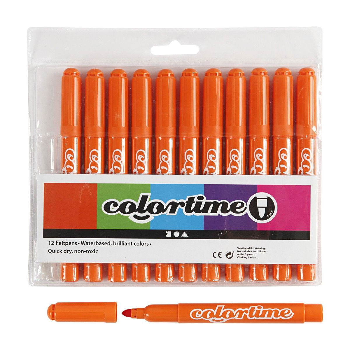 Creativ company oranje jumbo stiften, 12st.