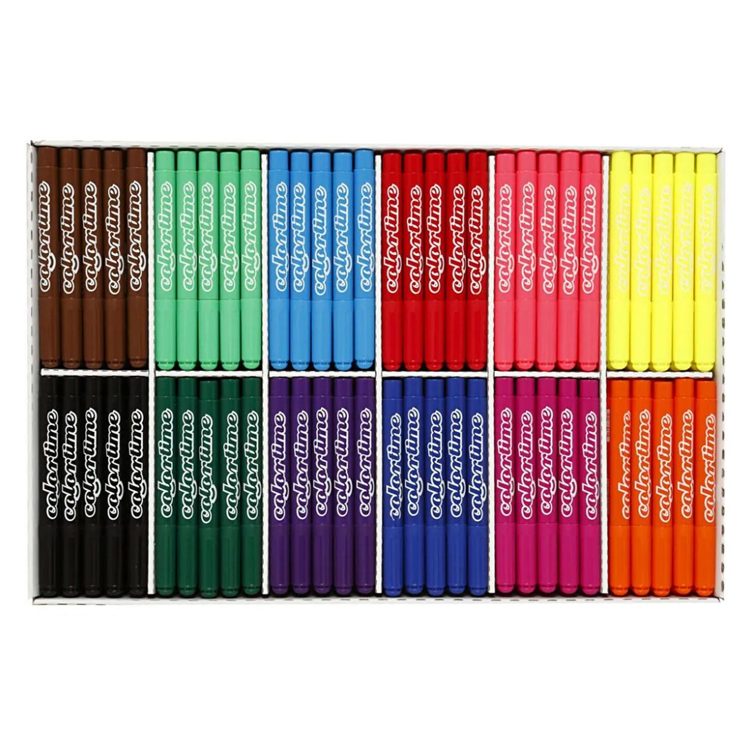 Colortime Bulk Pack with 12x24 Coloured Jumbo Markers