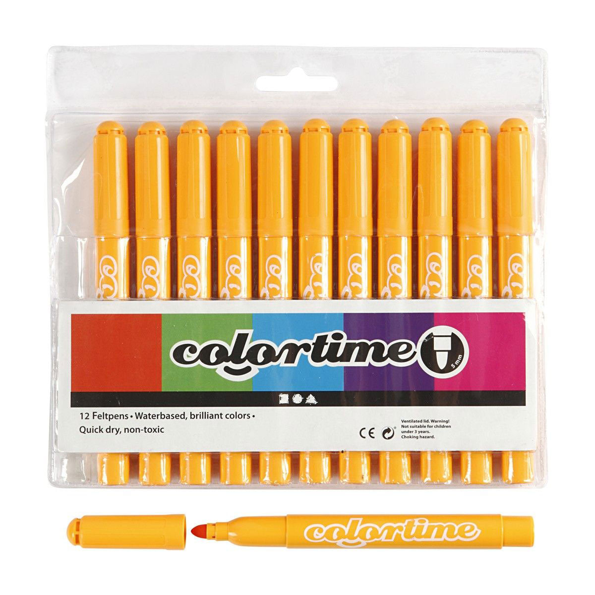 Warme gele Jumbo Stiften, 12st.
