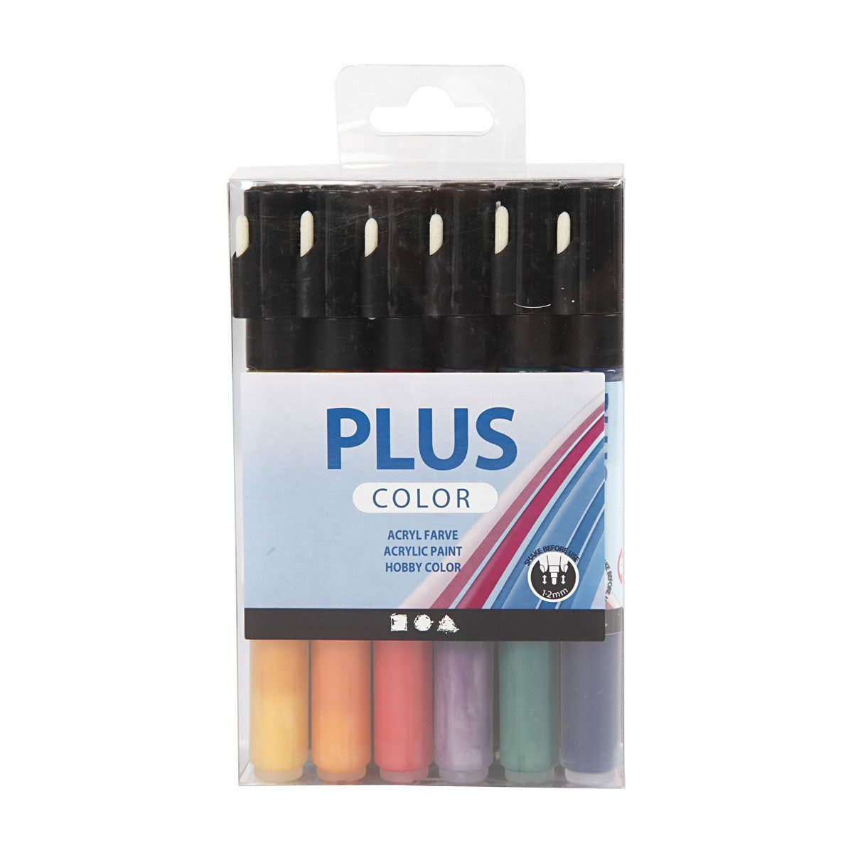 Creativ company https: www.cchobby.nl plus-color-marker-l-14-5-cm-lijndikte-1-2-mm-diverse-kleuren-5-5-ml-18-stuk-1-doos