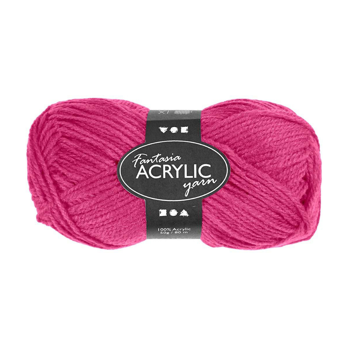 Creativ company acrylgaren neon - neon roze, 50gr
