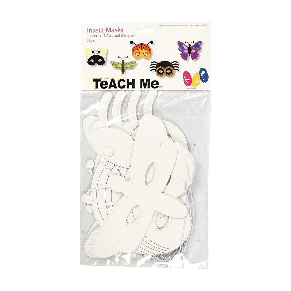 Creotime insectenmaskers karton, 16st.