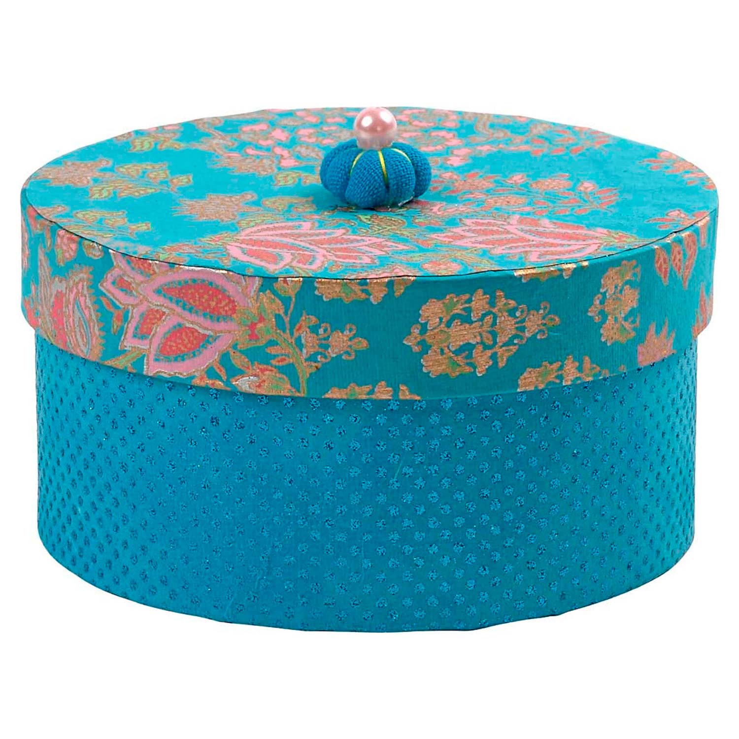Creativ company ronde doosjes papier-maché, 3st.