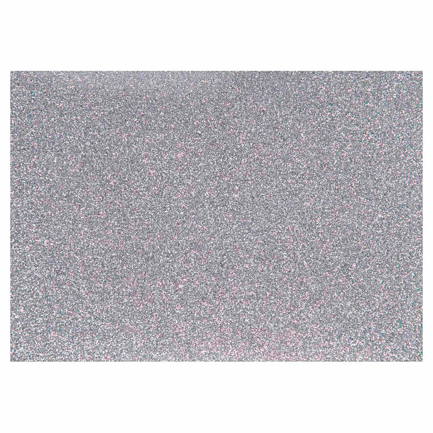 Creativ company opstrijkfolie glitter zilver, a5