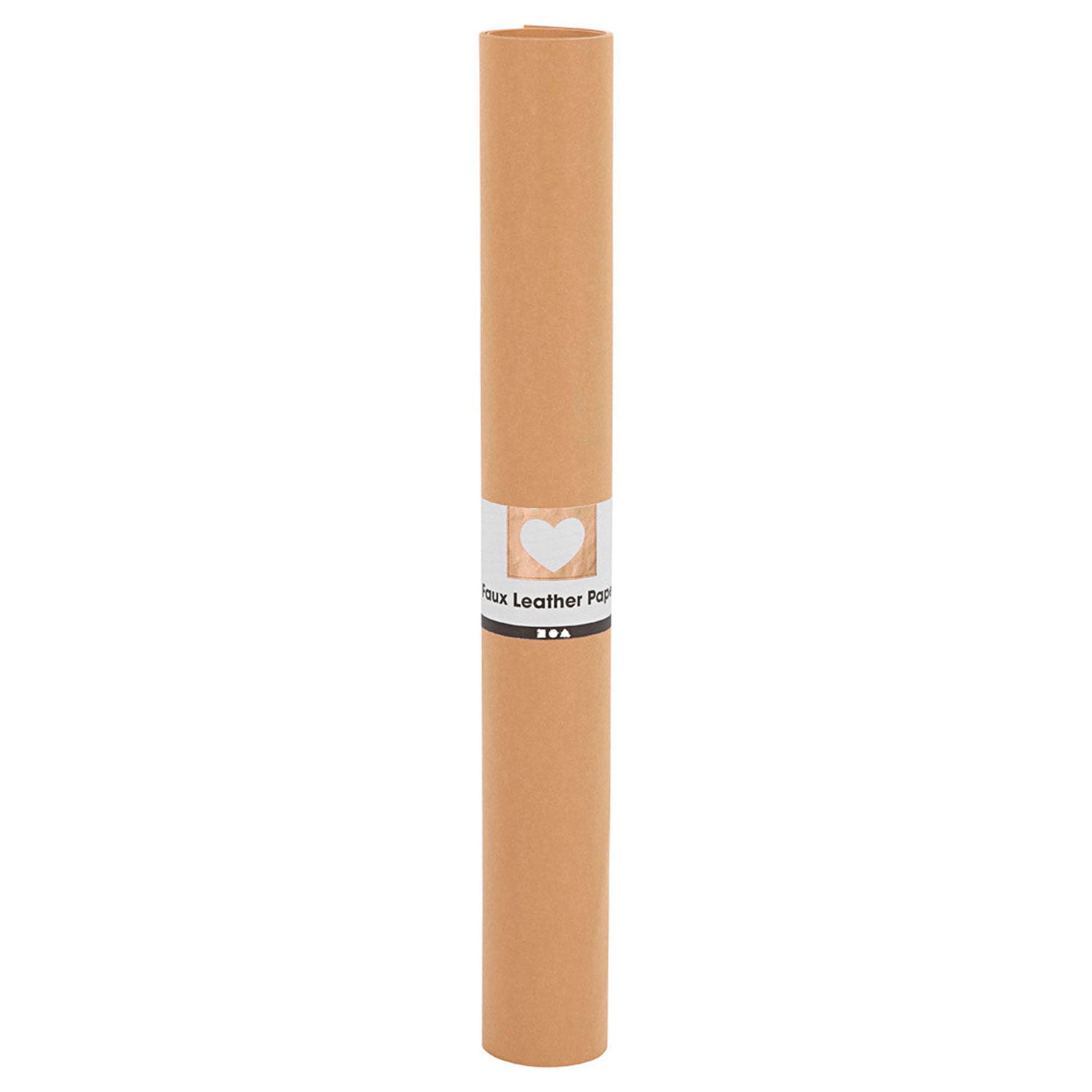 Kunstleer Papier Lichtbruin, 1mtr.