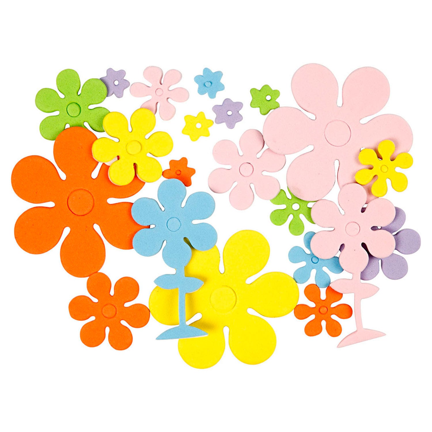 Creativ company https: www.cchobby.nl eva-foam-vormen-bloemen-afm-10-60-mm-dikte-2-mm-diverse-kleuren-100-stuk-1-doos