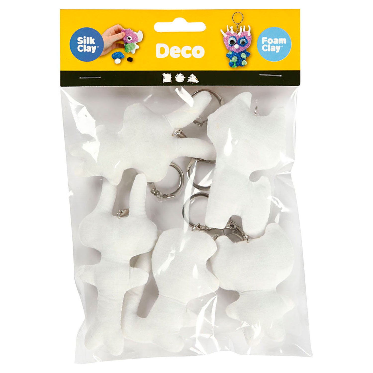 Creative company https: www.cchobby.nl figures-made-of-textile-with-keyring-h-6-10-cm-5-piece-1-box