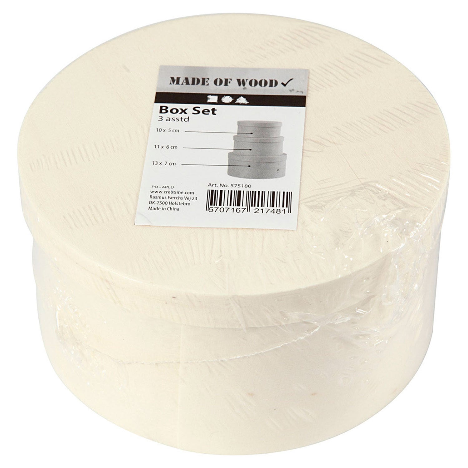 Creative Company round veneer box, 3 pc.