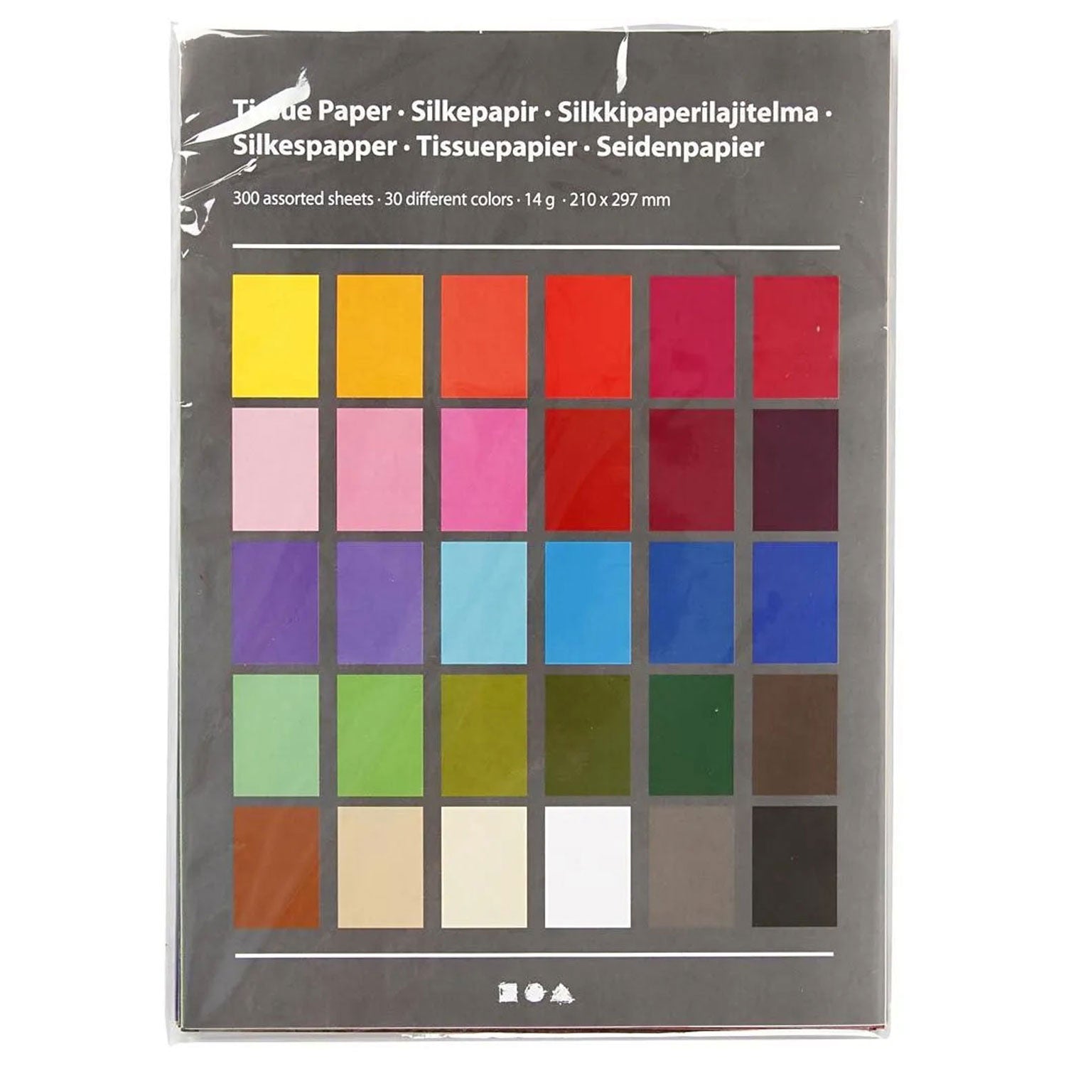 Creativ company tissuepapier, a4, vel 210x297 mm, 17 gr, 30x10 vel 1 doos