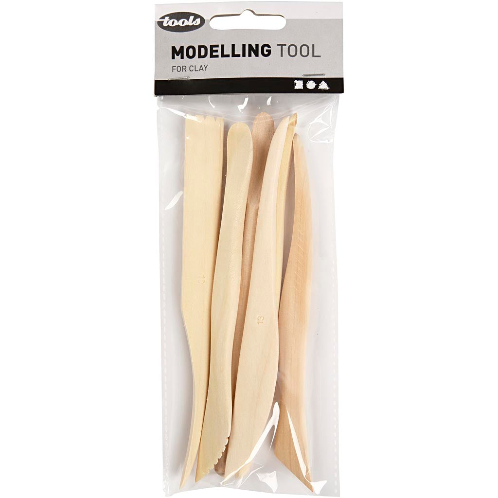 Creativ Company modeling tool set wood, 6pc.