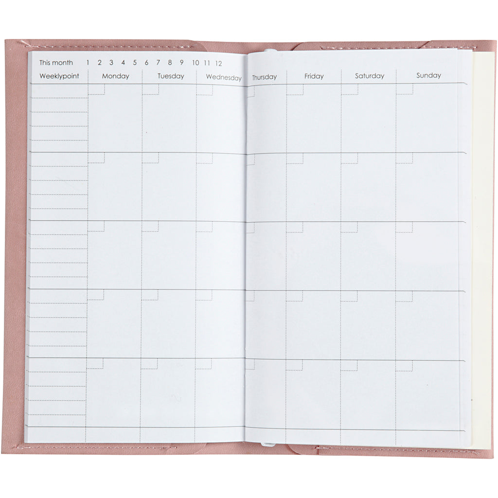 Creatieve bedrijfsplanner bulletjournal roze