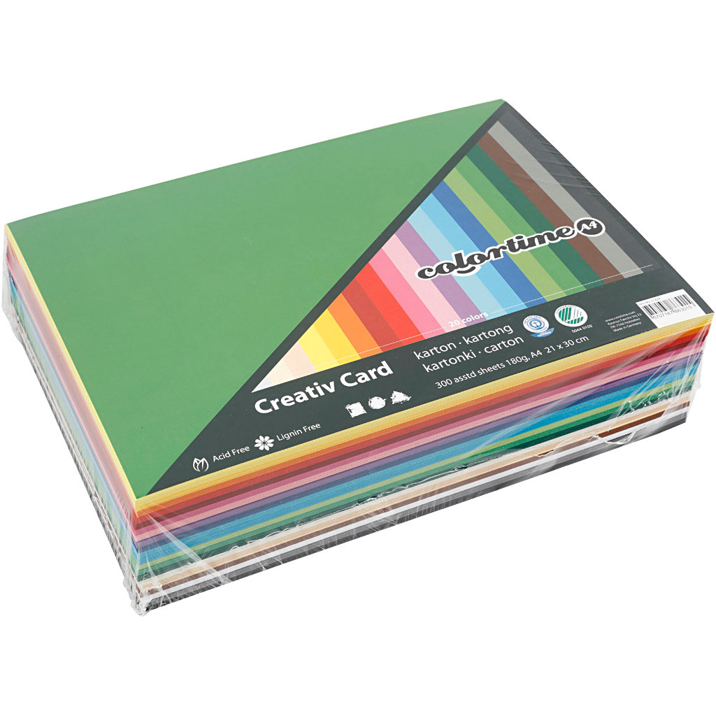 carton coloré 21 x 29,7 cm 300 pièces 180 g multicolore