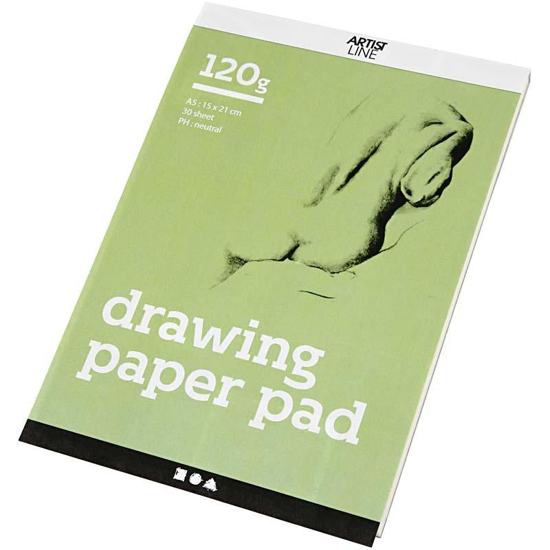 Creativ company drawing block white a5 120gsm, 30 sheets