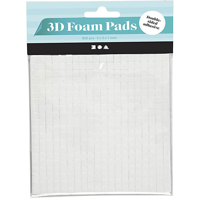 Creativ company 3d foam pads met 5x5x1mm, 2kant