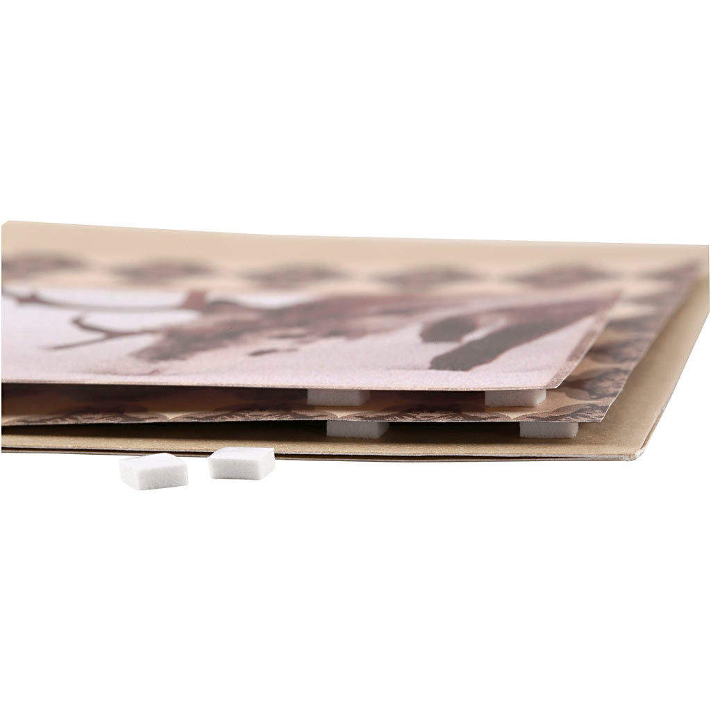 Creativ company 3d foam pads met 5x5x1mm, 2kant
