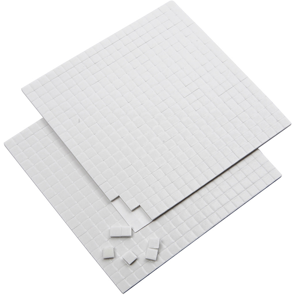 Creativ company creotime 3d foam pads 5 x 5 x 2 mm wit 2 vellen
