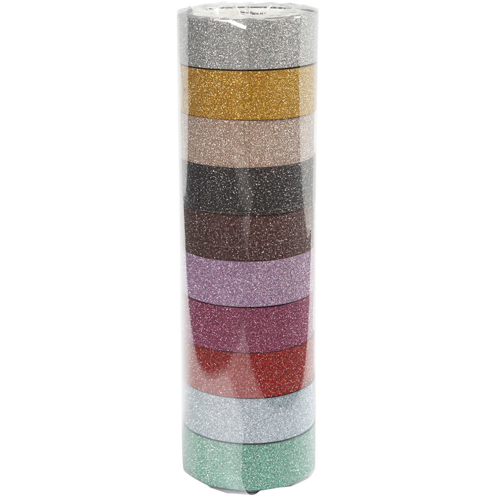 Creativ company glitter tape kleur,10st.