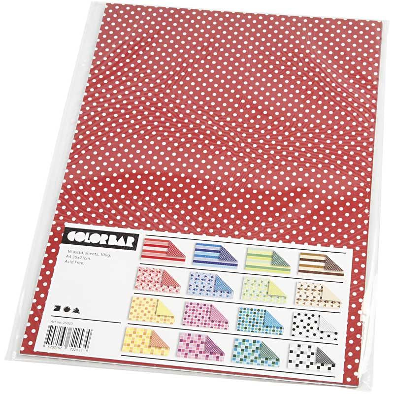 Color Bar Papierdruk A4 100gr, 16 Vellen