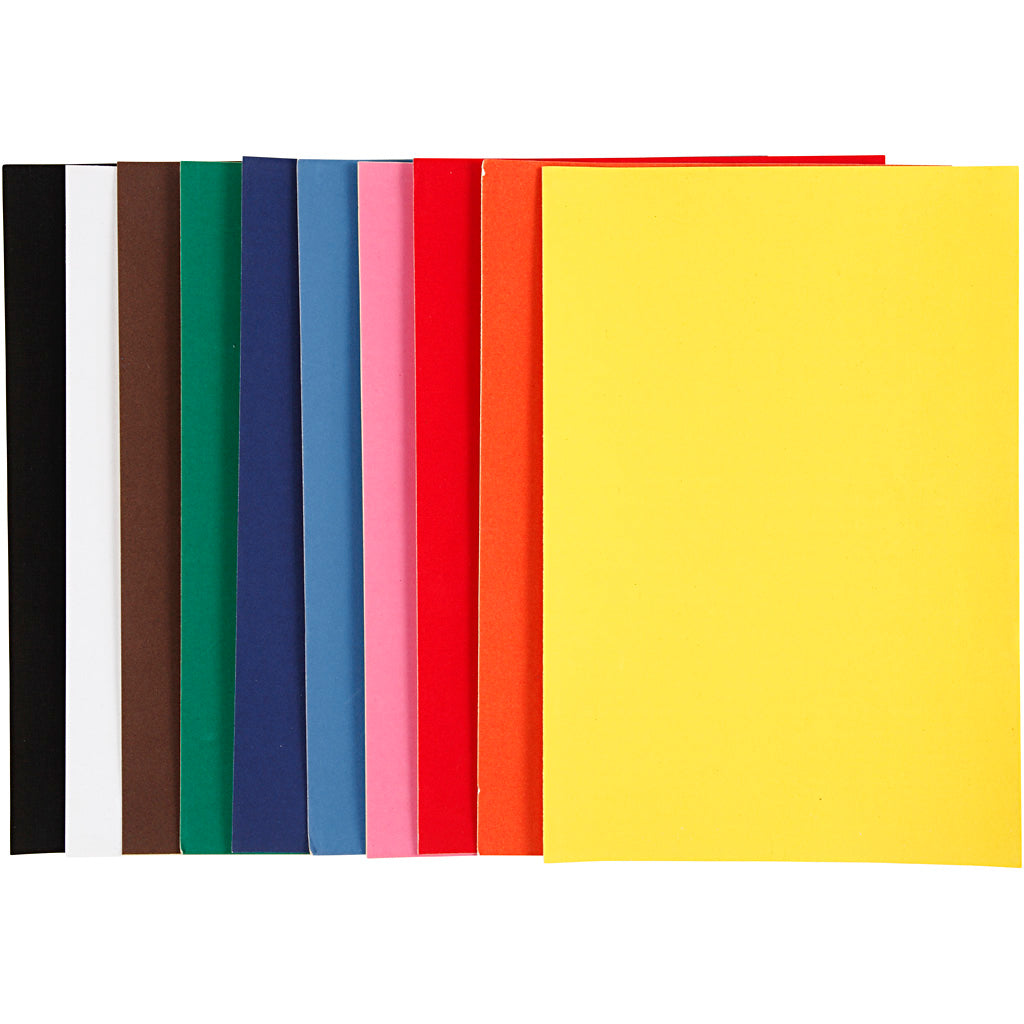Velourspapierkleur A4, 10 Vellen