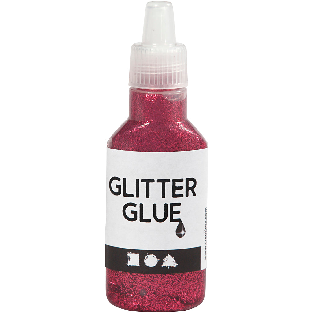 Creativ company glitterlijm donkerroze, 25ml