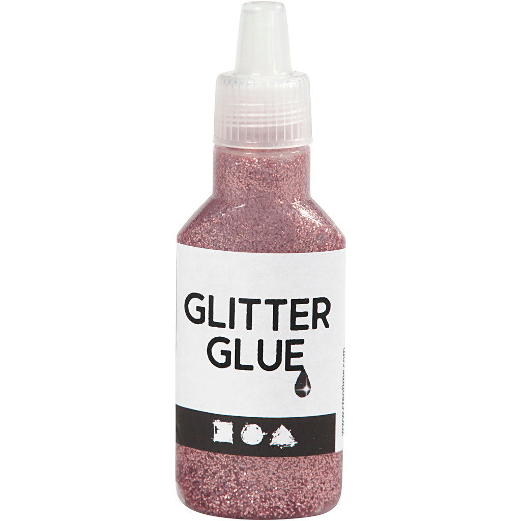 Creativ company glitterlijm roze, 25ml