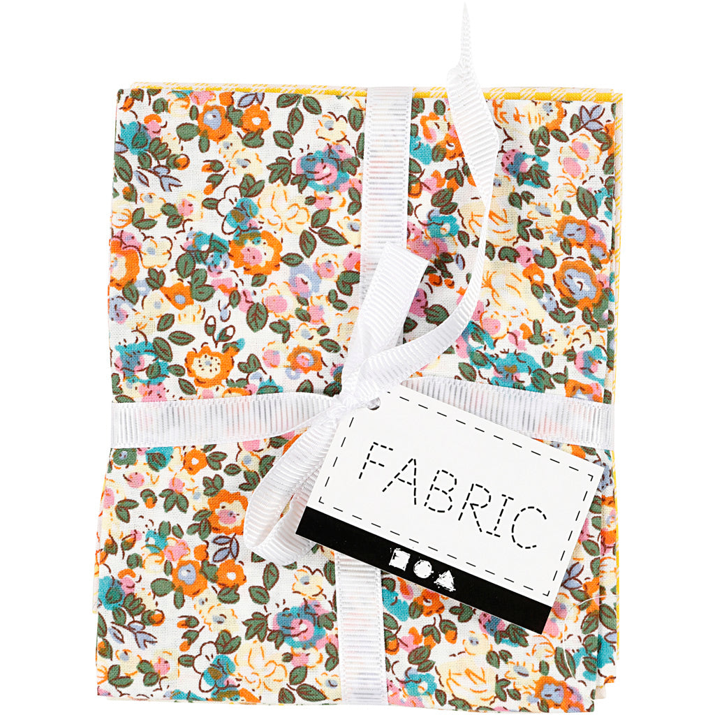 Patchworkstof Geel 45x55cm, 4st.