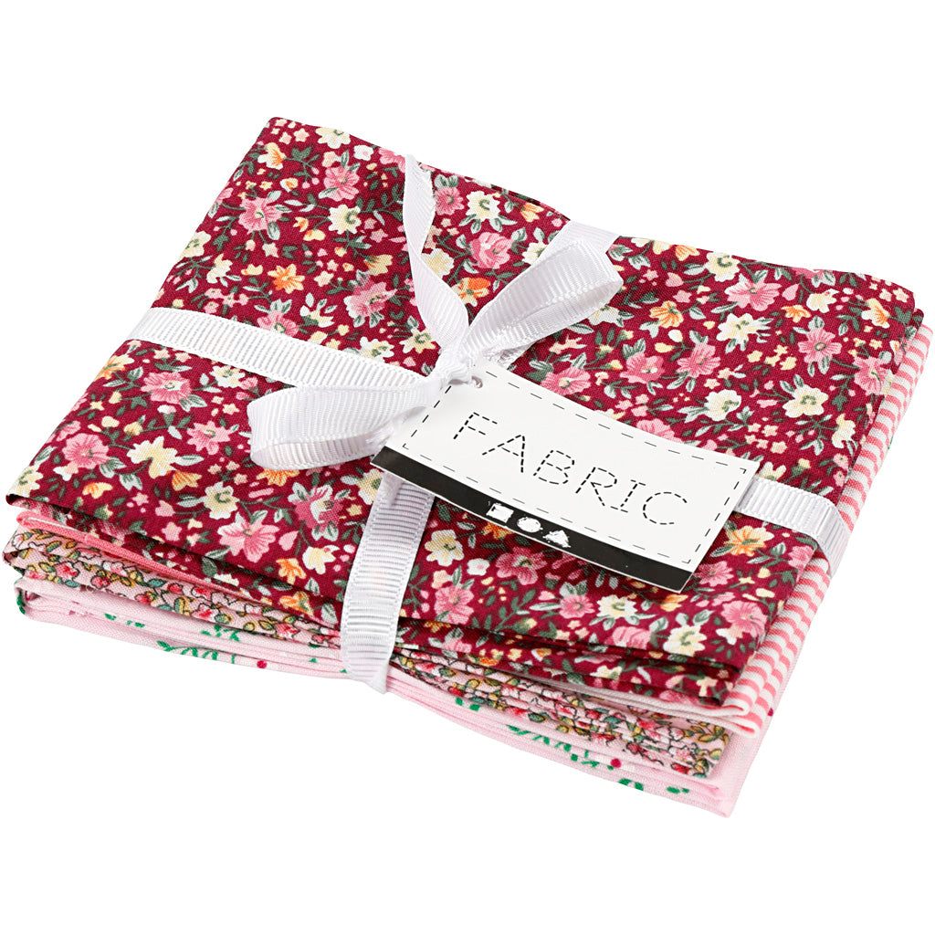 Patchworkstof Roze 45x55cm, 4st.