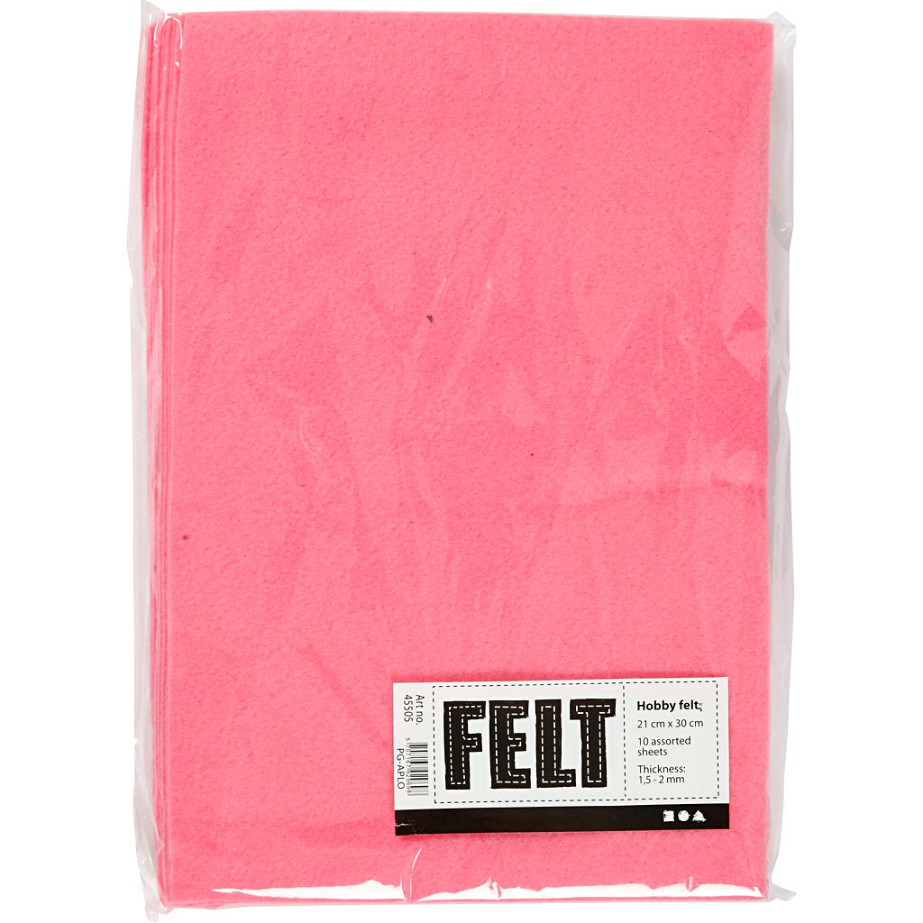 Hobbyvilt Roze A4, 10 vellen