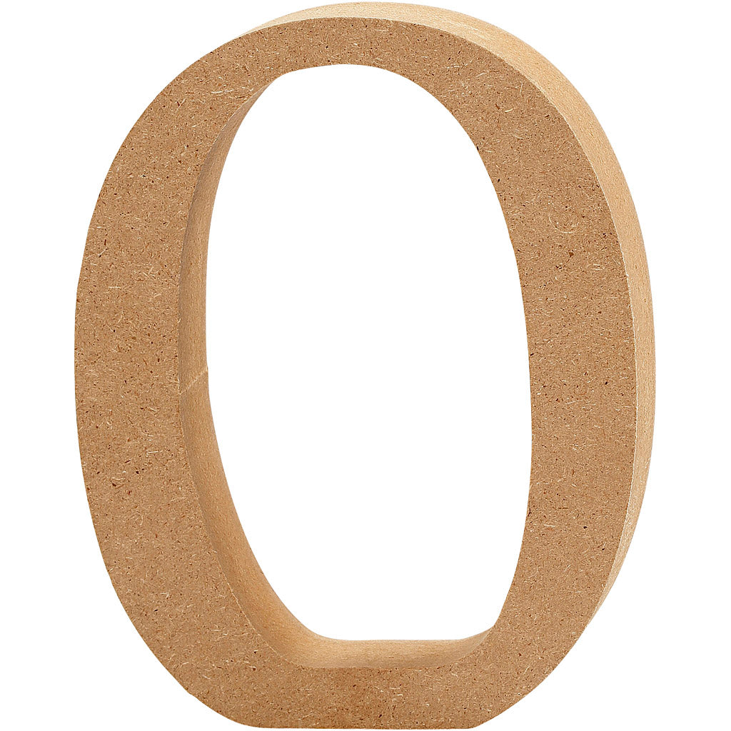 Creatief bedrijfscijfer 0 mdf 13cm, 1st.