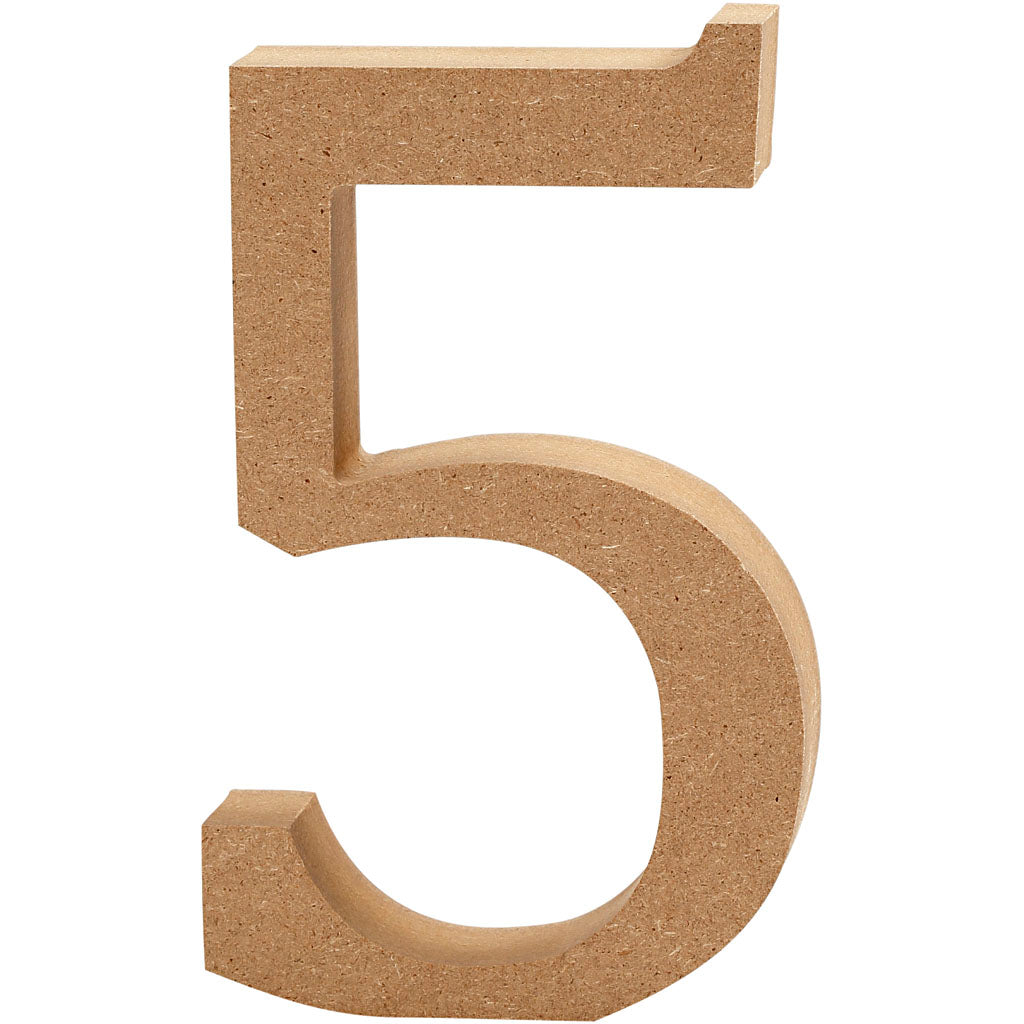 Creatief bedrijfscijfer 5 mdf 8cm, 1st.