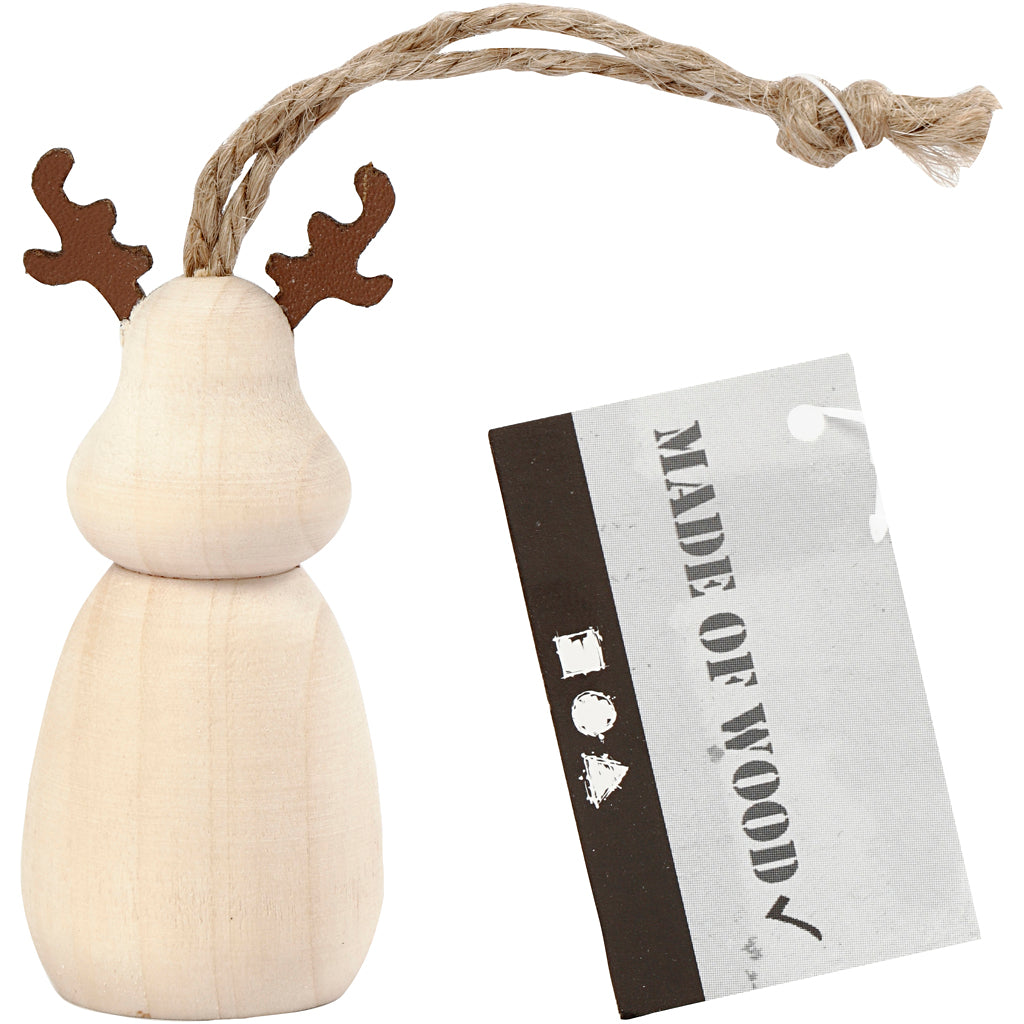 Creativ company houten hanger rendier