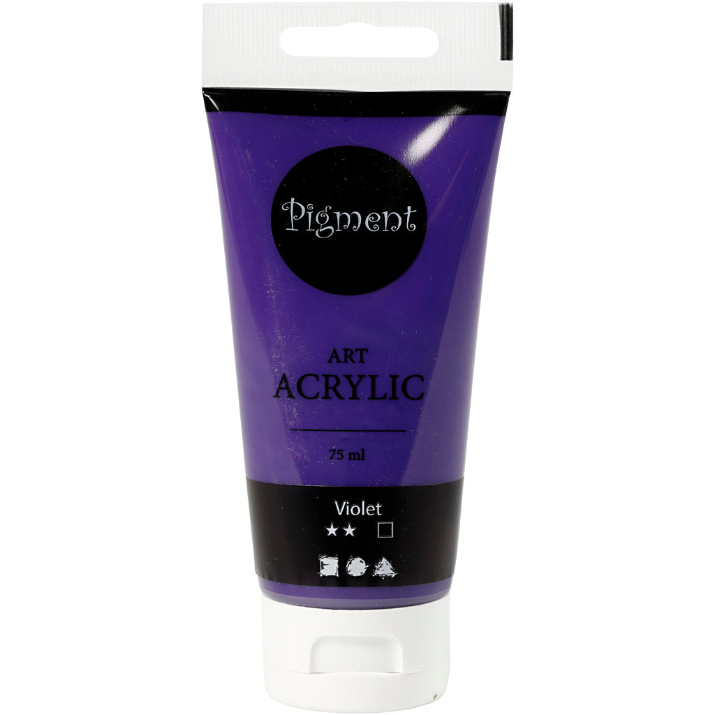 Creative company pigment art acrylverf violet, 75ml