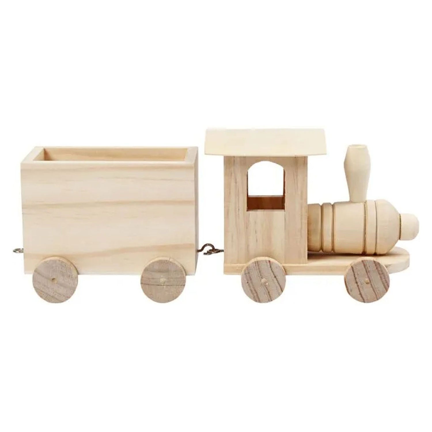Houten trein met wagen
