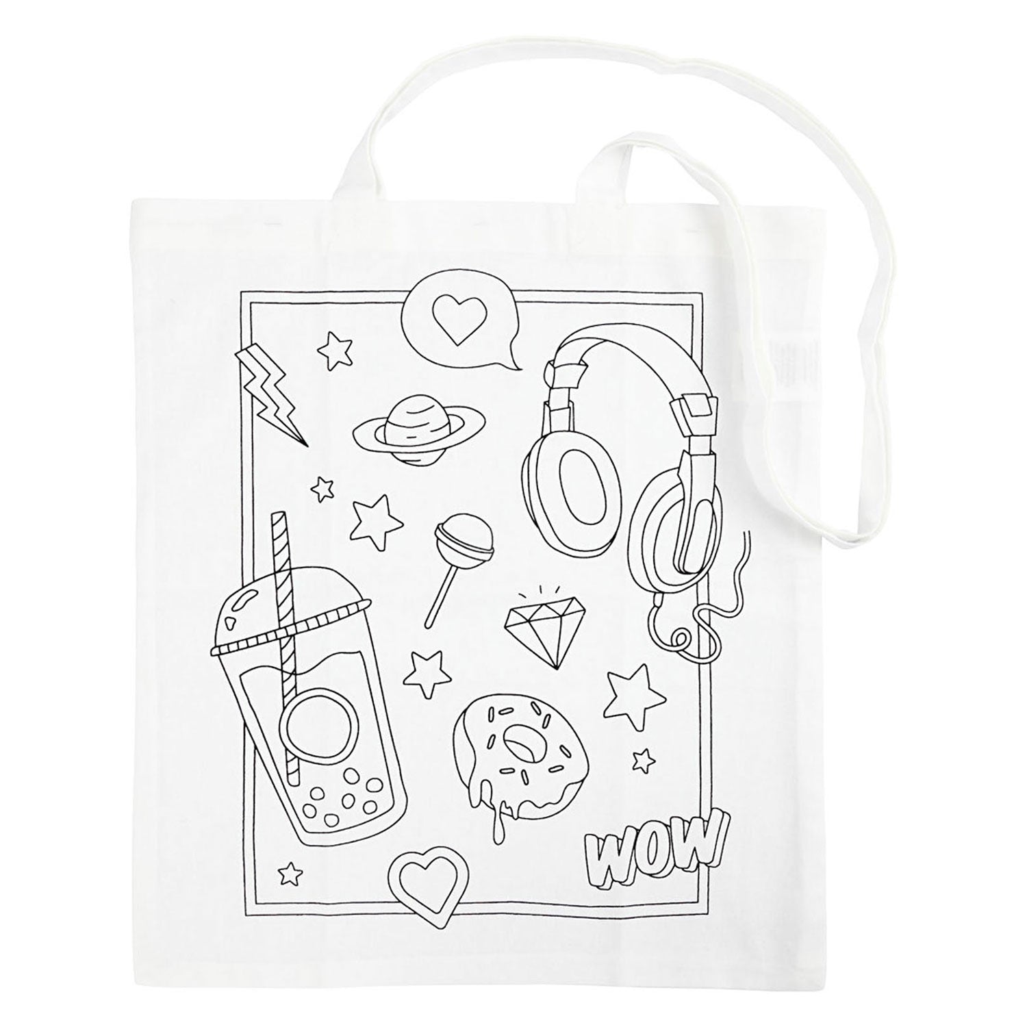 Creative Company Schoudertas met Print