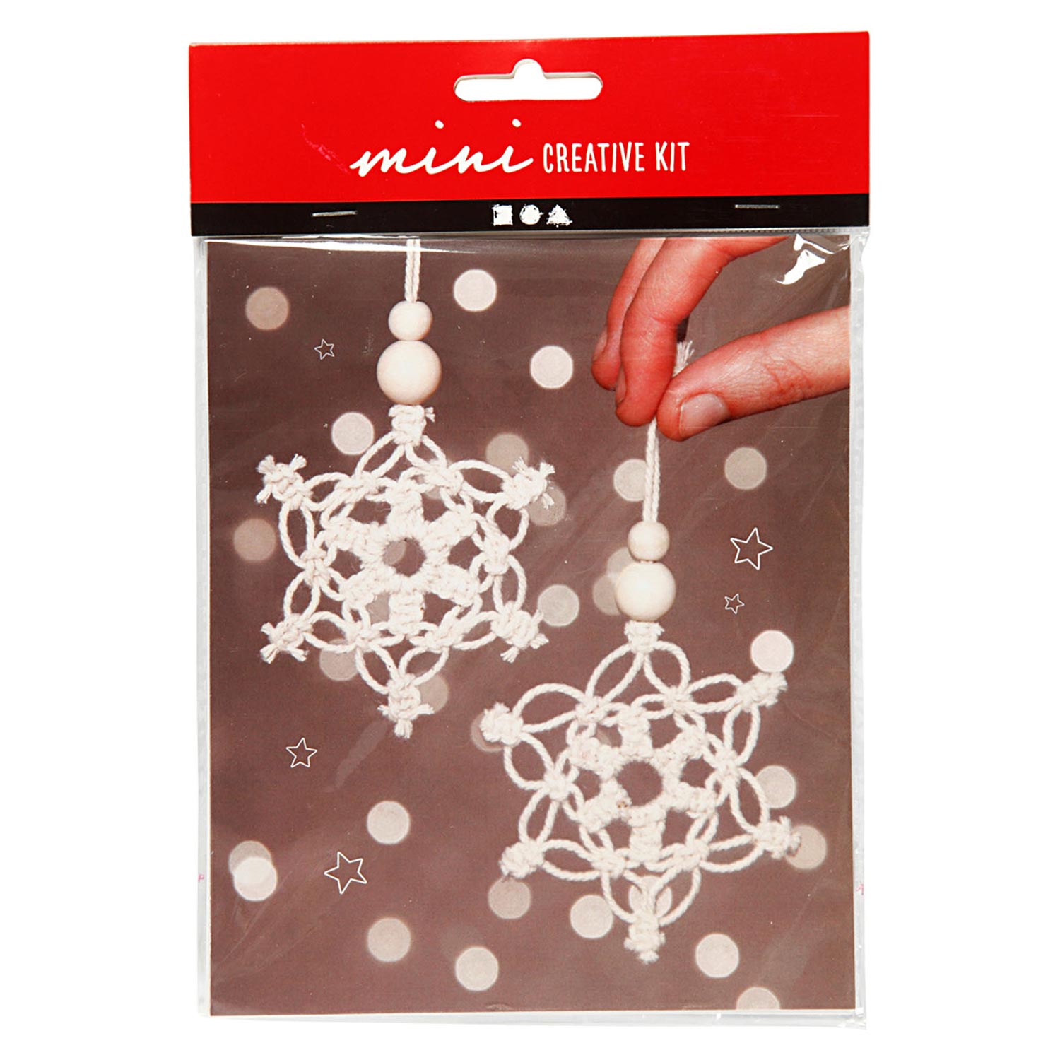 Mini Creatieve Kit Macrame Sneeuwvlok