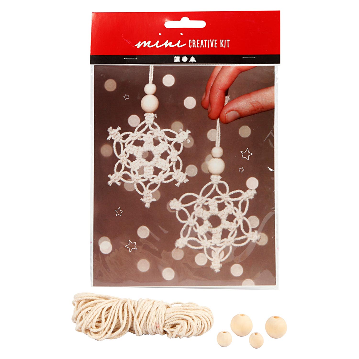 Mini Creatieve Kit Macrame Sneeuwvlok