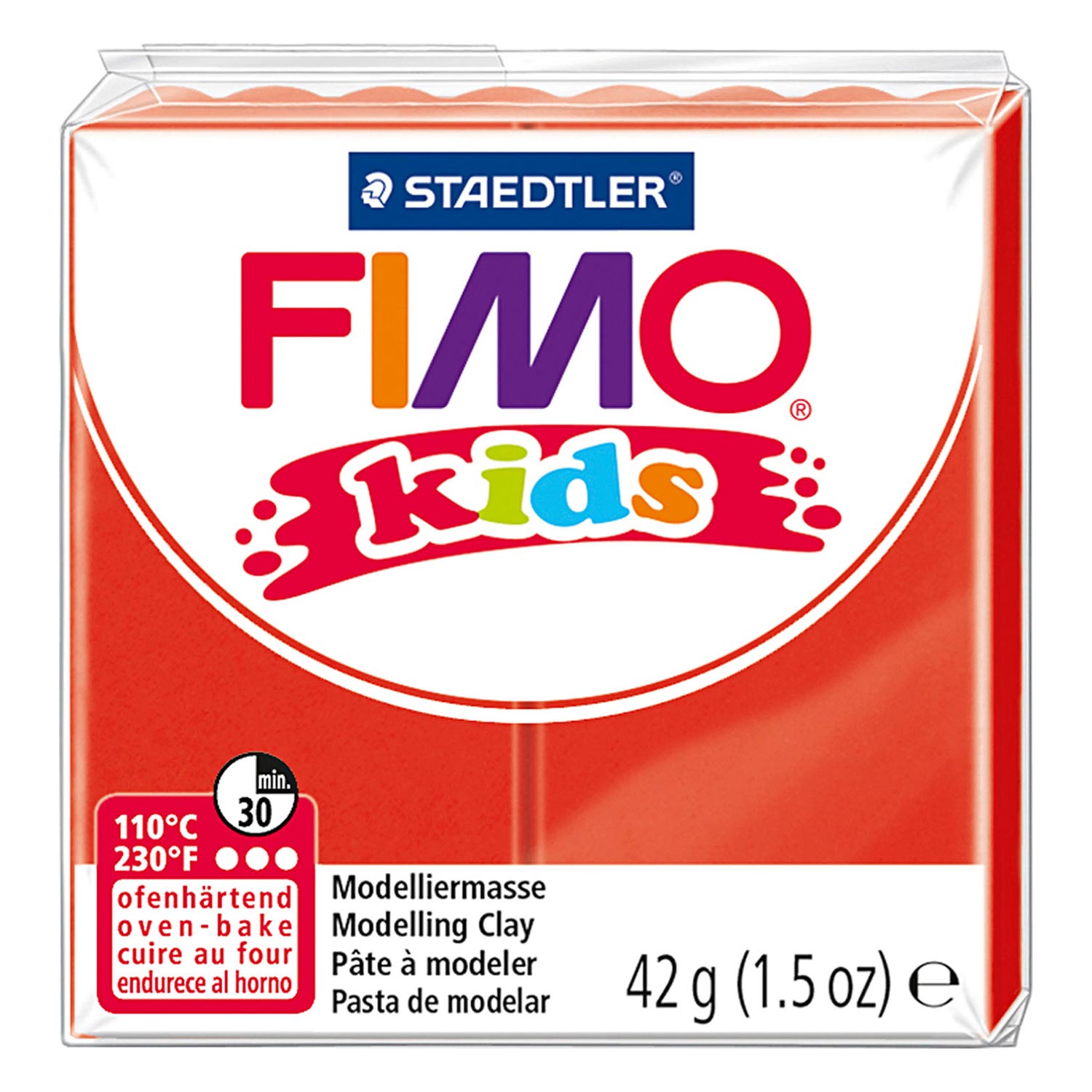 Fimo kids boetseerklei rood, 42gr