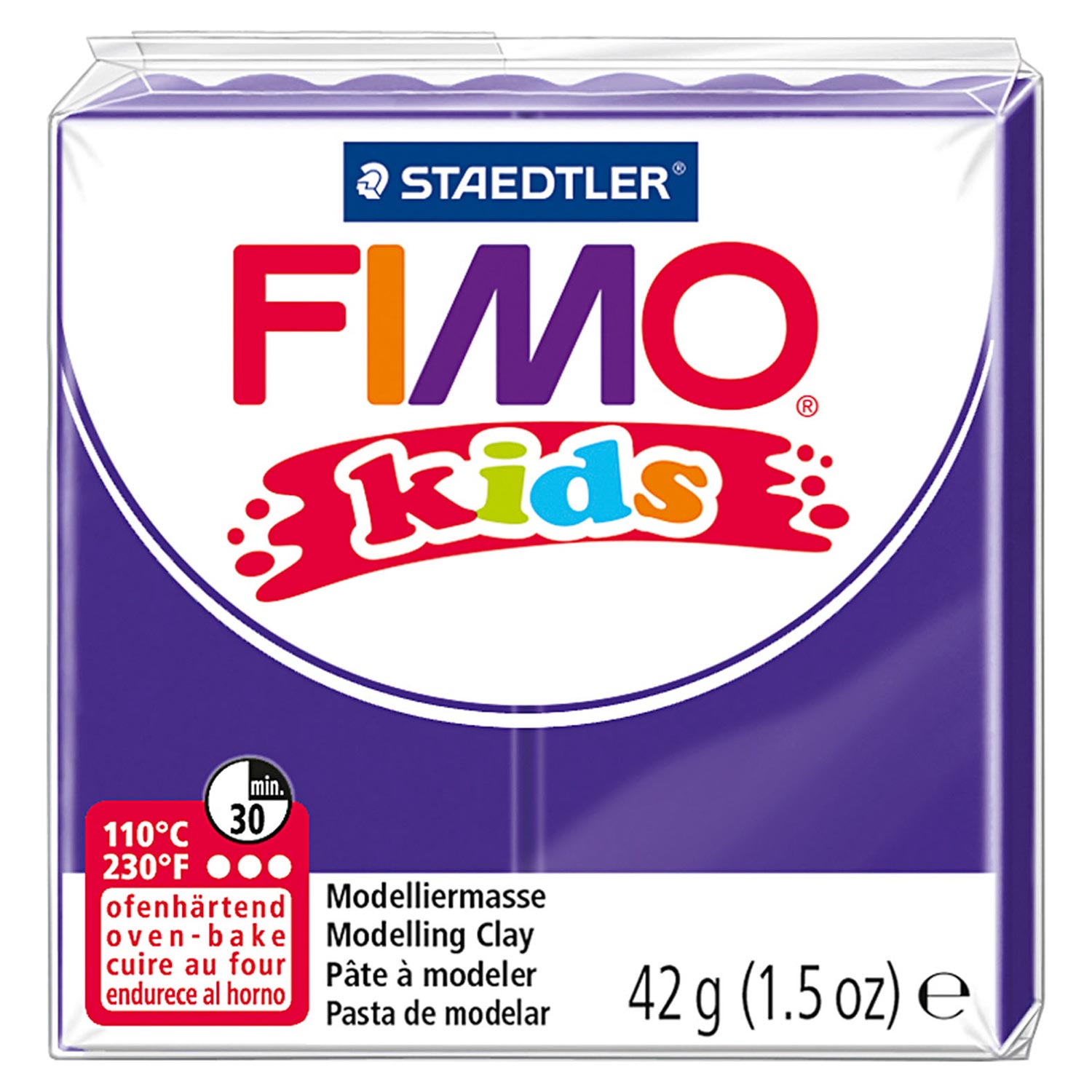 Fimo kids boetseerklei paars, 42gr