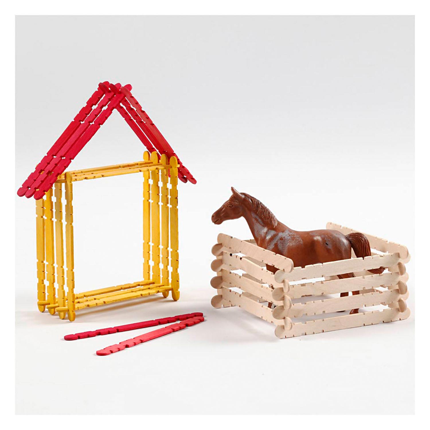 Creativ company creotime houten knutselset constructie 11,5 cm multi 1000 stuks