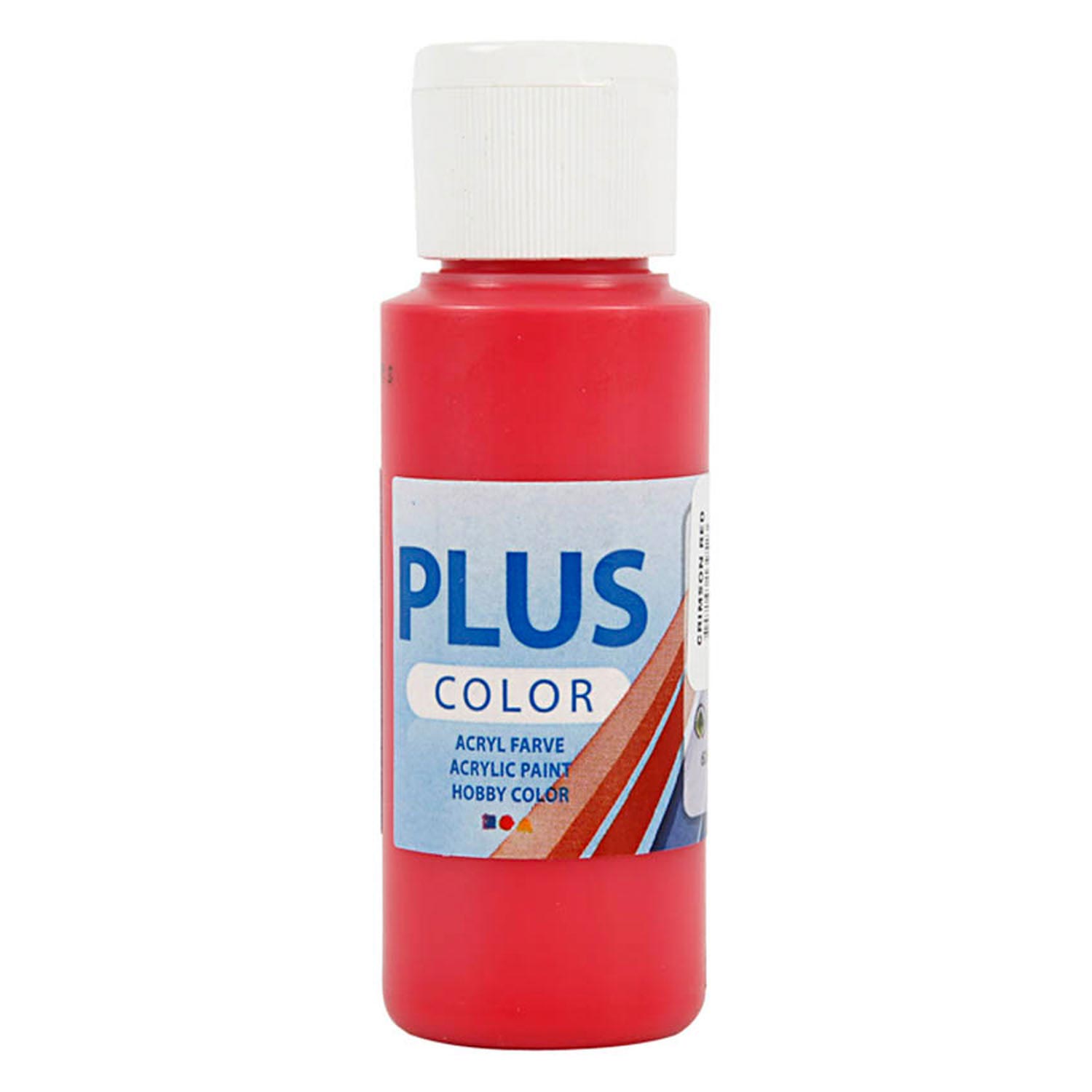 Plus Color Acrylverf Karmozijnrood, 60ml