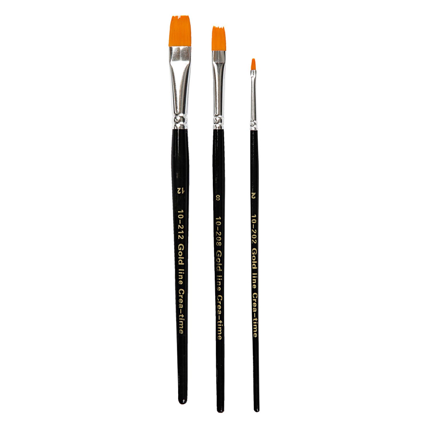 Creativ company gold line penselen, 3st.