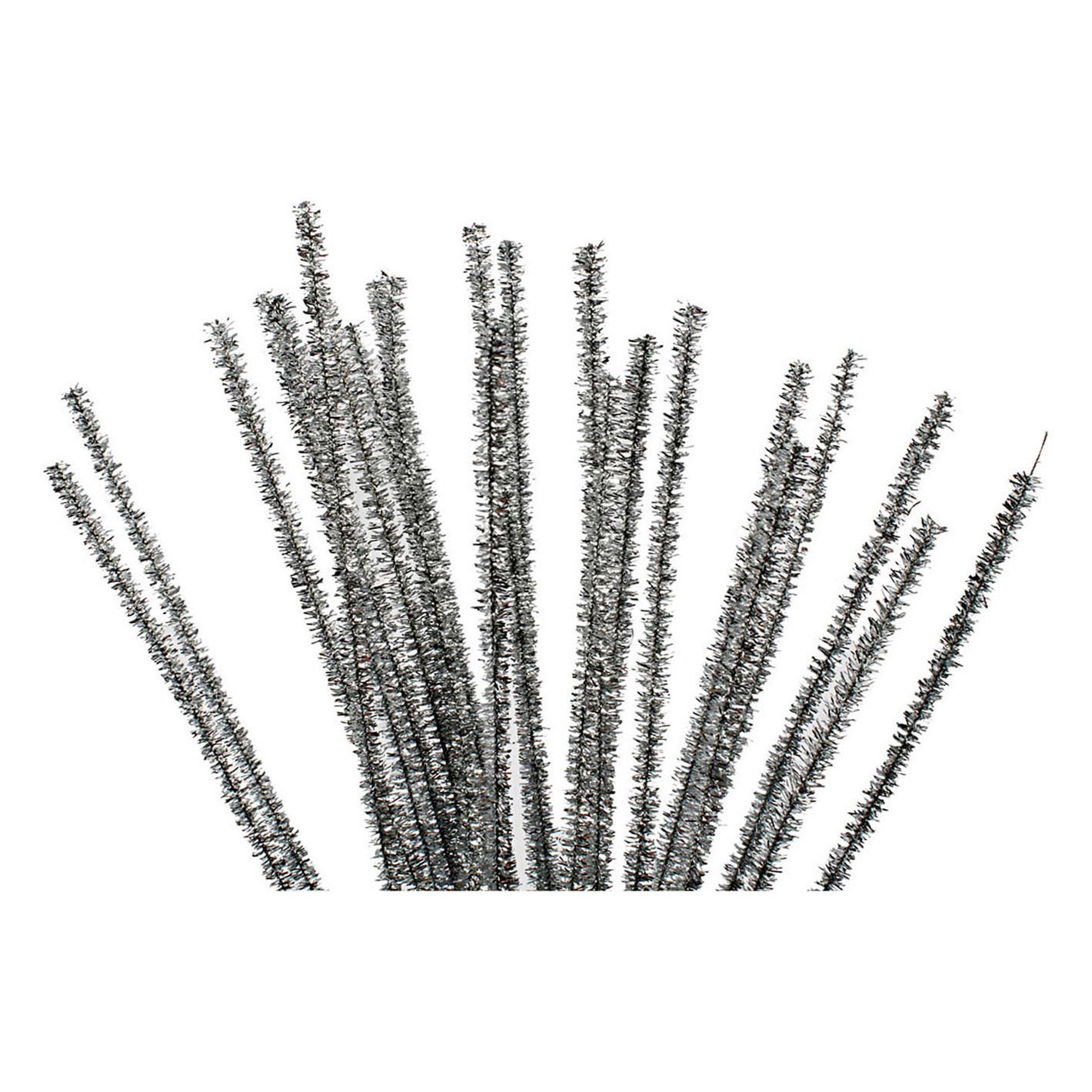 Creativ Company Chenille Silver 30cm, 24 pcs.