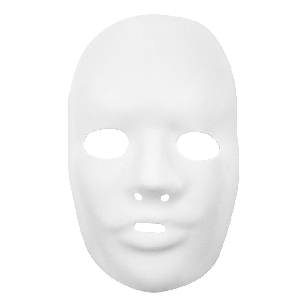 Creative company kunststof masker wit, 24x25,5cm