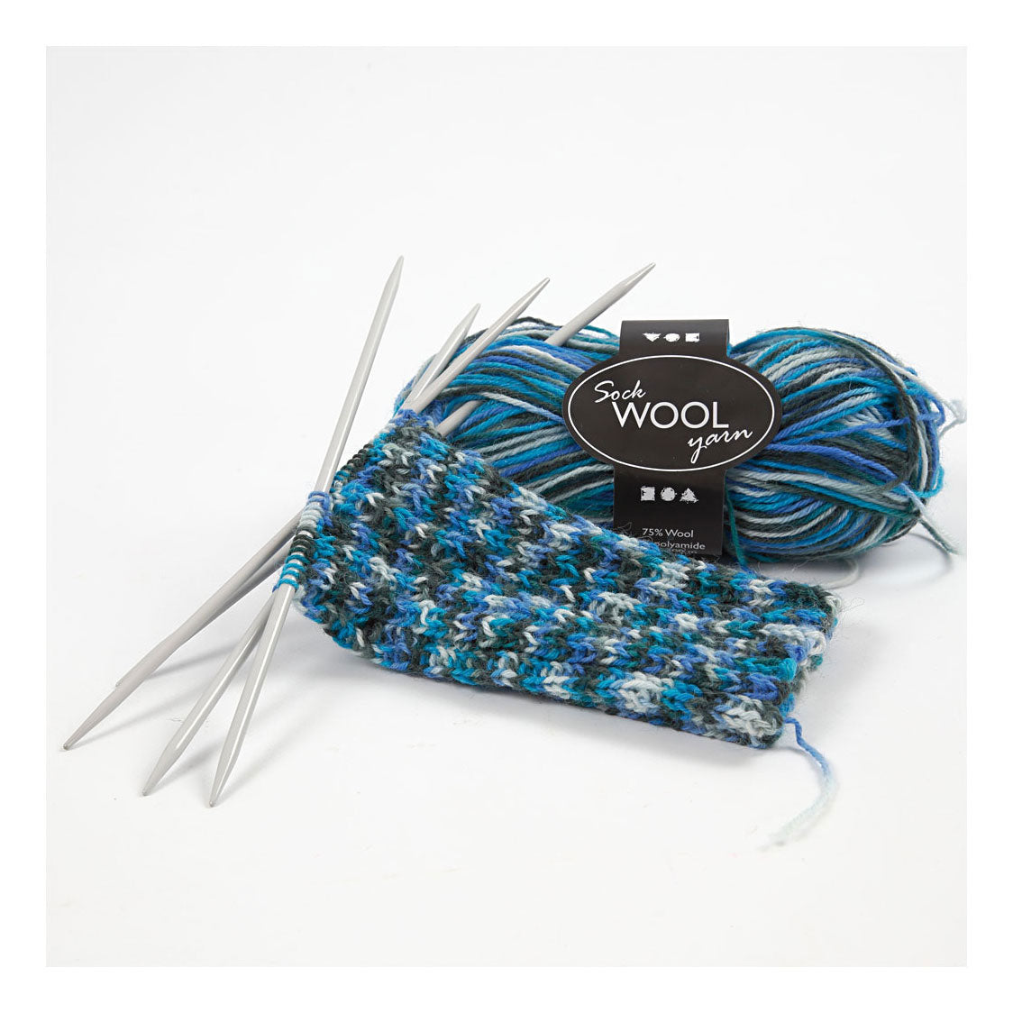 Creative company sokkengaren blauw turquoise, 200cm