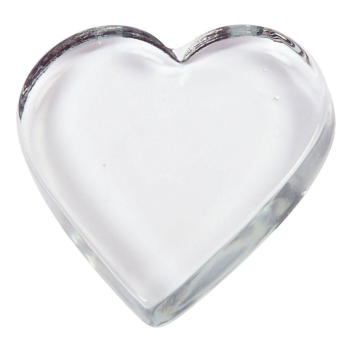 Creative company heart glass transparent, 10x9cm